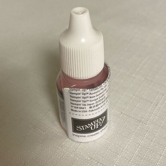 NEW STAMPIN UP Rose Coral Ink Refill Color Pigment Bottle Scrapbooking Craft - Picture 1 of 4